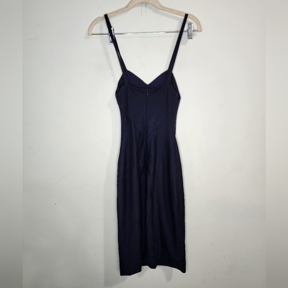 Torn By Ronny Kobo Navy Blue V Neck Sleeveless Women Small Mini Cocktail Dress - Picture 8 of 8